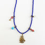 Collage Necklace: Royal Blue with Tall Ship (J2612)