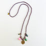 Collage Necklace: Lavender with Lucky Clover (J2618)