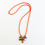 Collage Necklace: Orange with Fairytale Shoe House (J2623)