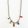 Collage Necklace: Gray with Man's Profile (J264)