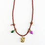 Collage Necklace: Rust with Squirrel (J266)