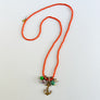 Collage Necklace: Orange with Tall Anchor (J269)