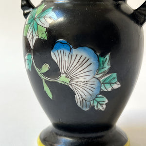 Vintage Hand Painted Double Handle Ceramic Vase Made in Japan