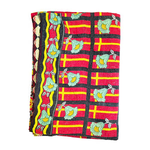 Vintage Kantha Reversible Cotton Throw Blanket (A3)