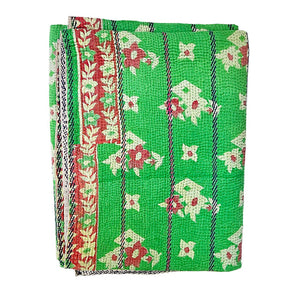 Vintage Kantha Reversible Cotton Throw Blanket (A6)