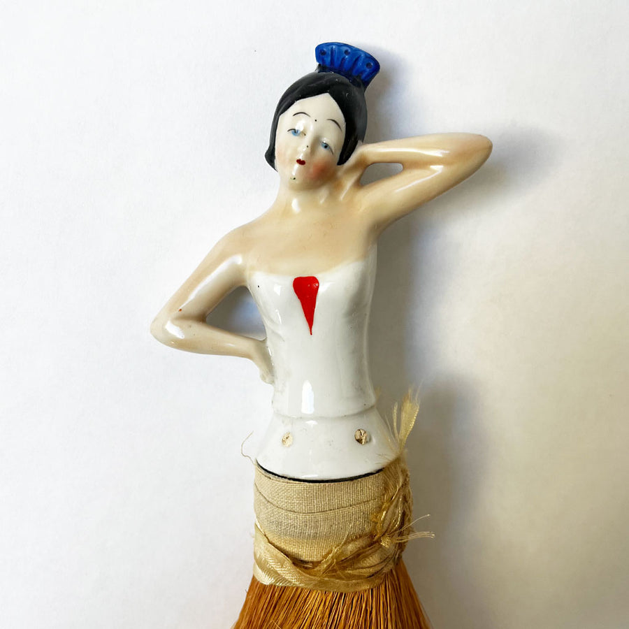 Vintage Porcelain Figural Clothing Brush Made in Germany