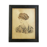 Portrait of a Woman with a Beauty Mark - Original Watercolor in Vintage Frame
