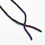 Lariat Hand-Beaded Necklace (Black)