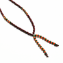 Lariat Hand-Beaded Necklace (Brown)