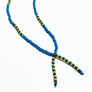 Lariat Hand-Beaded Necklace (Denim Blue)