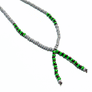 Lariat Hand-Beaded Necklace (Grey)