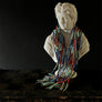 Lariat Hand-Beaded Necklace (Coral)