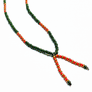 Lariat Hand-Beaded Necklace (Olive)