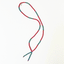 Lariat Hand-Beaded Necklace (Red)