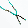 Lariat Hand-Beaded Necklace (Turquoise)