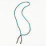 Lariat Hand-Beaded Necklace (Turquoise)