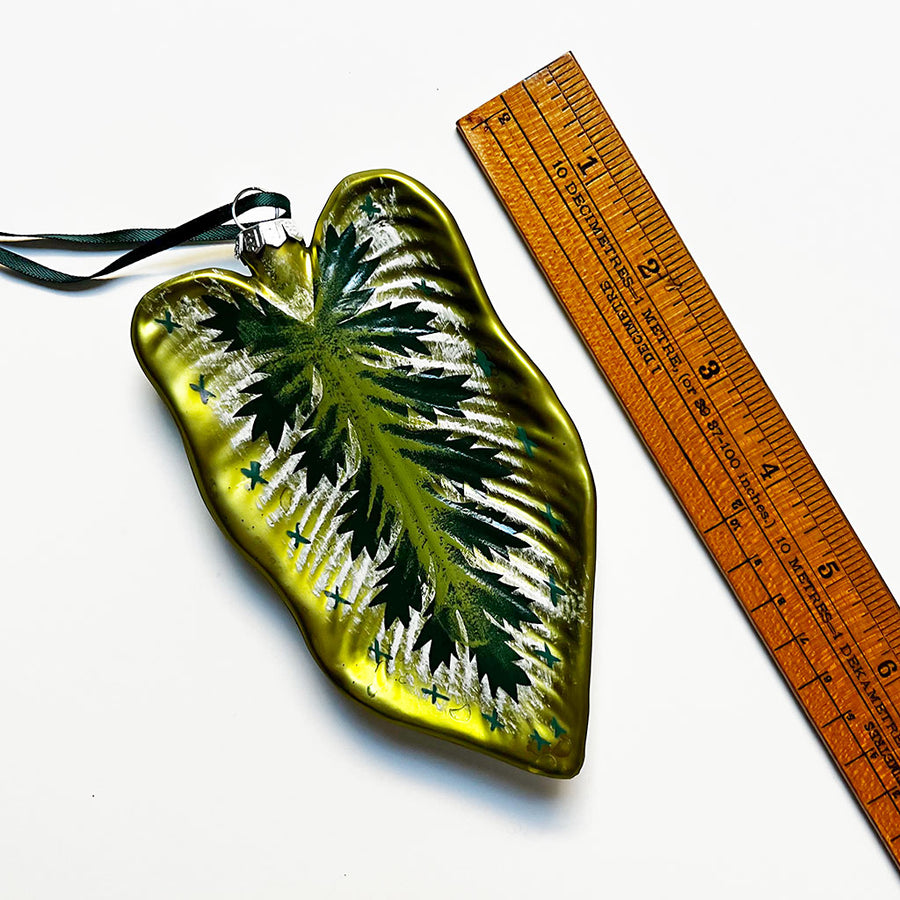 Large Leaf Glass Ornament