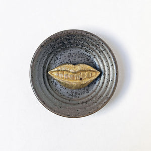 PATCH NYC Smiling Lips Solid Brass Incense Burner