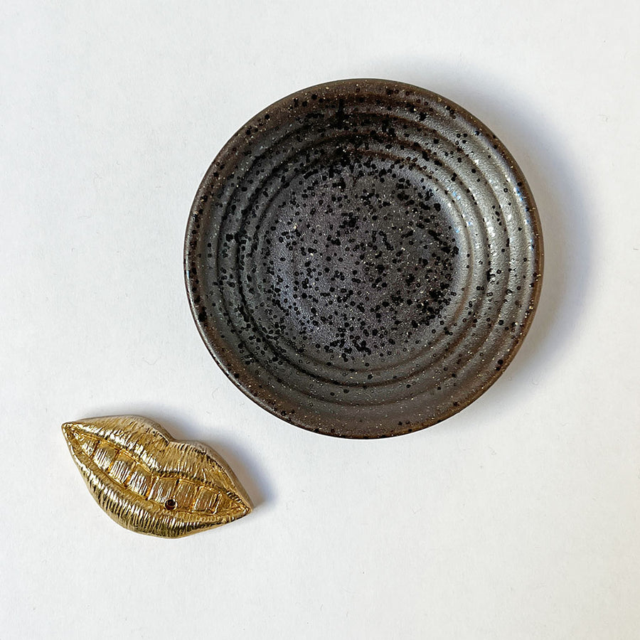 PATCH NYC Smiling Lips Solid Brass Incense Burner
