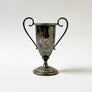 Vintage Small Silver Plated Metal Loving Cup Trophy