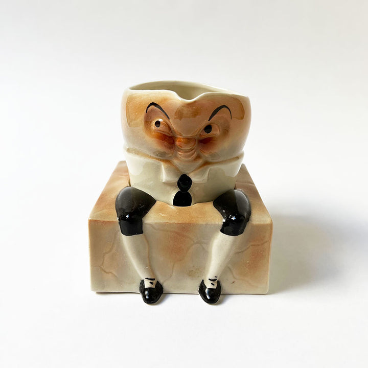 Vintage Humpty Dumpty Cream & Sugar Stacked Ceramic Set