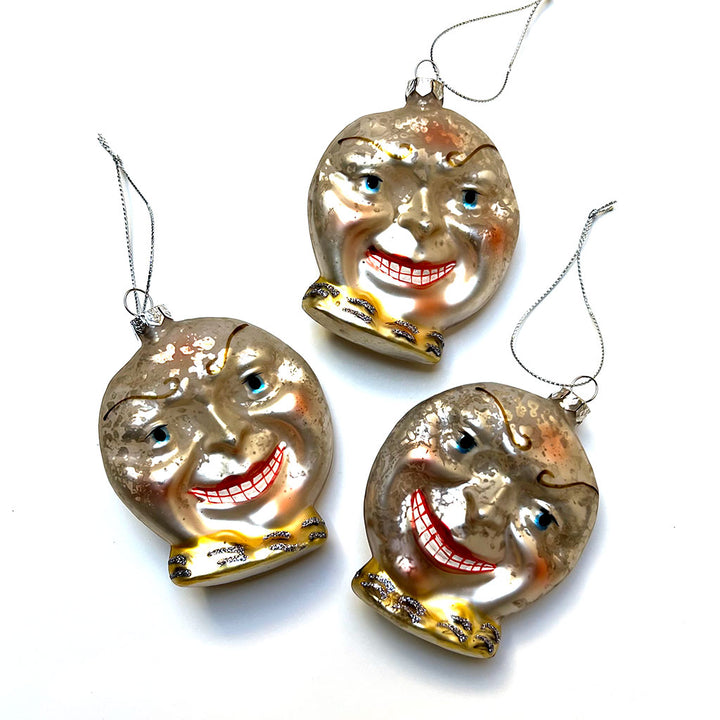 Man in the Moon Glass Ornament