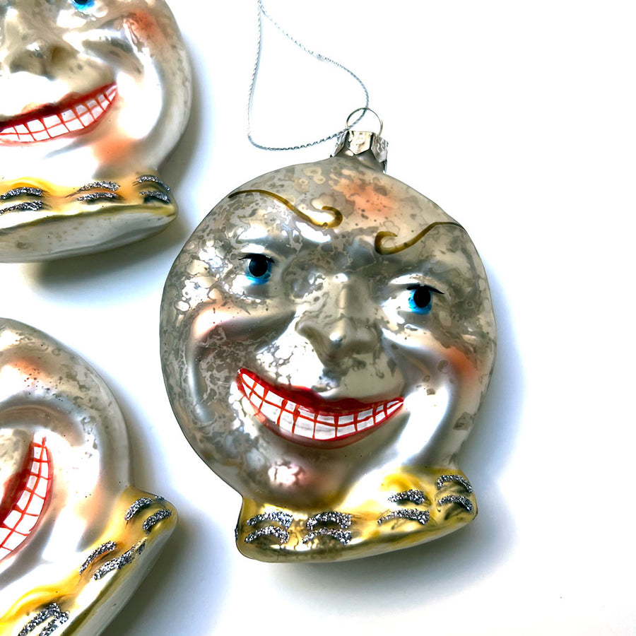 Man in the Moon Glass Ornament