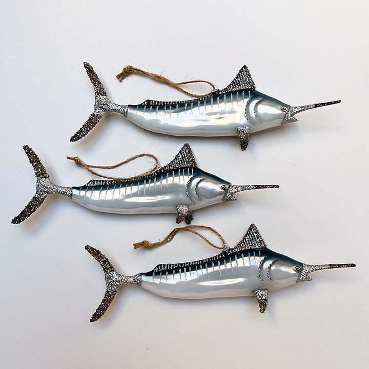 Marlin Glass Ornament