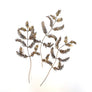Vintage Brass Flower Stems & Leaf Branches (Set of Six)