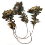 Vintage Brass Flower Stems & Leaf Branches (Set of Six)