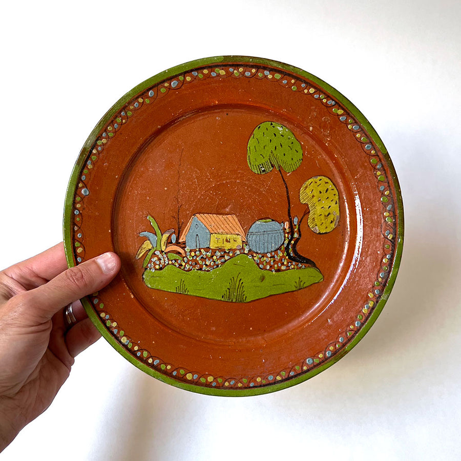 Vintage Ceramic Decorative Plate Made in Mexico