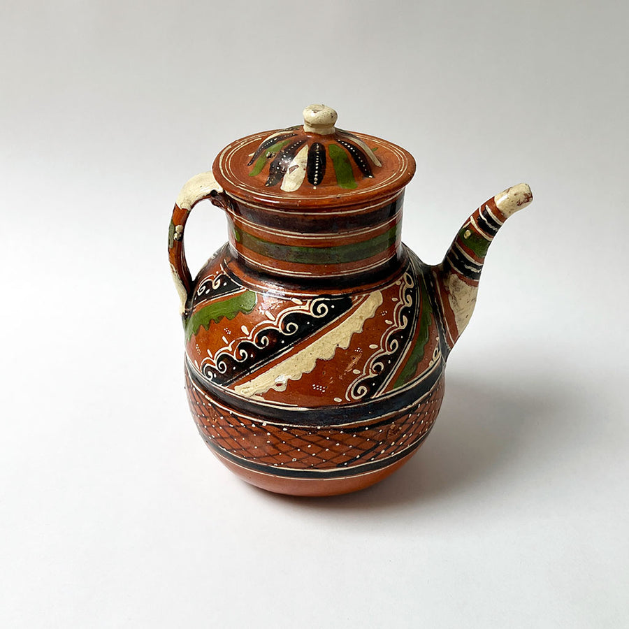 Vintage Rustic Ceramic Teapot Made in Mexico