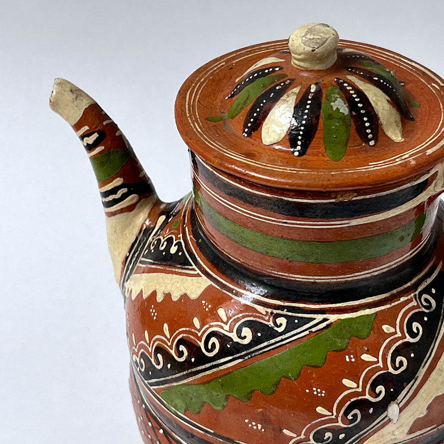Vintage Rustic Ceramic Teapot Made in Mexico