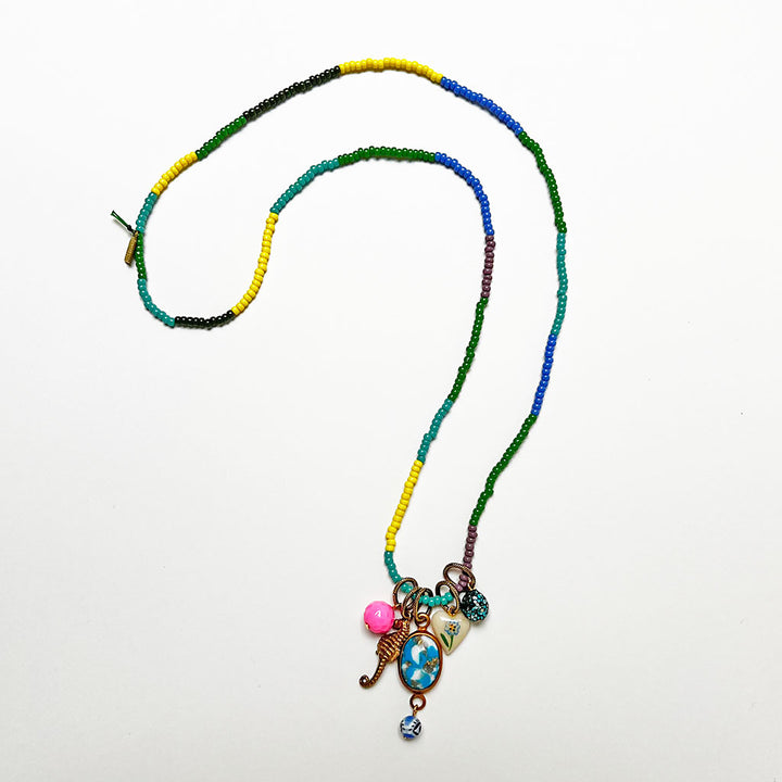 Collage Necklace: Mixed Colors (seahorse)