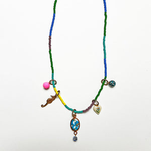 Collage Necklace: Mixed Colors (seahorse)