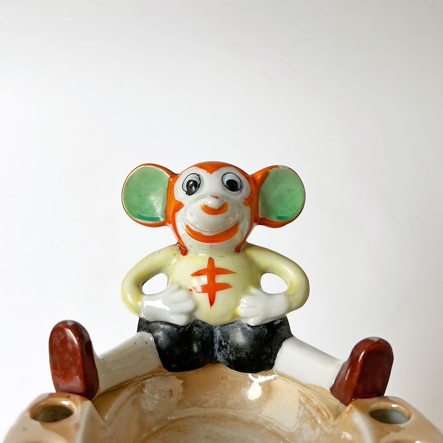 Vintage Seated Mouse Ceramic Ashtray Made in Japan
