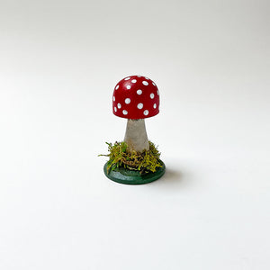 Hand Painted Mushroom Specimen in a Glass Dome (A)