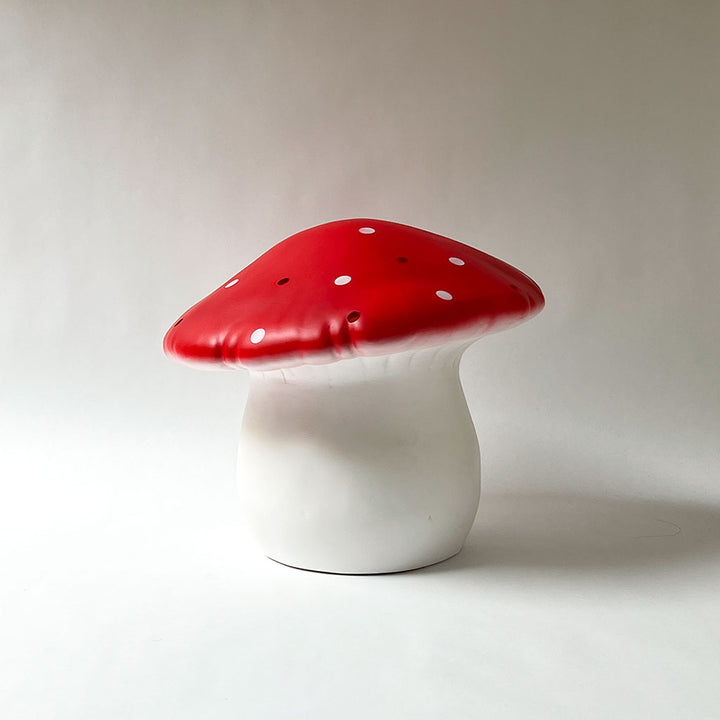 Red Cap Mushroom Sculpture Table Lamp