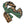 PATCH NYC Sage Green & Mustard, Brown Check Mixed Fabric Scarf