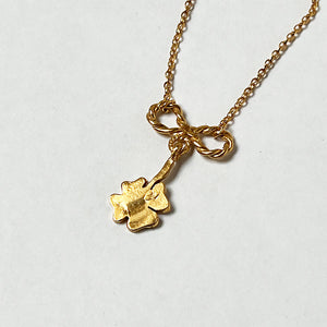 Bow & Clover Silhouette Necklace