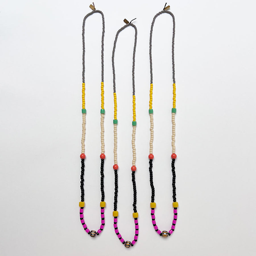 Mixed Beads Strand Necklace (D)