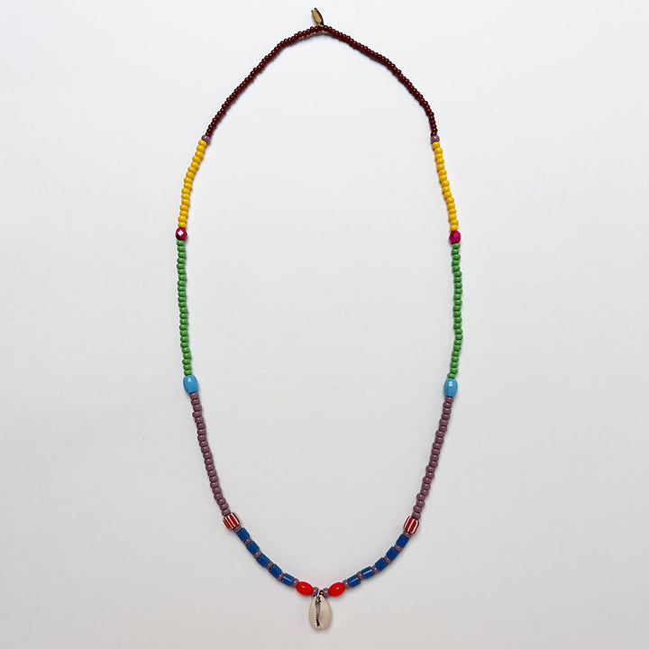 Shell & Mixed Beads Strand Necklace (F)