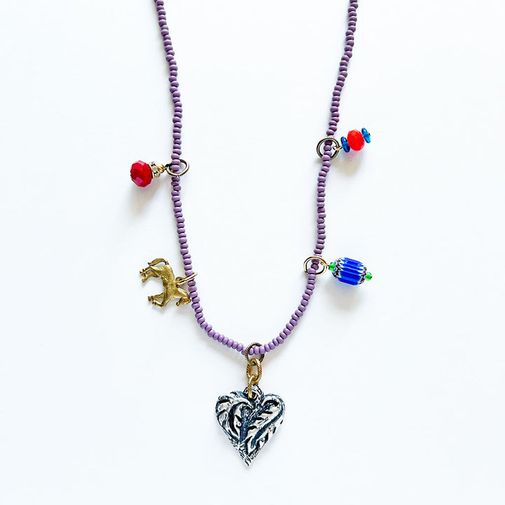 Collage Necklace: Purple (10-11)