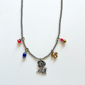 Collage Necklace: Grey (10-2)