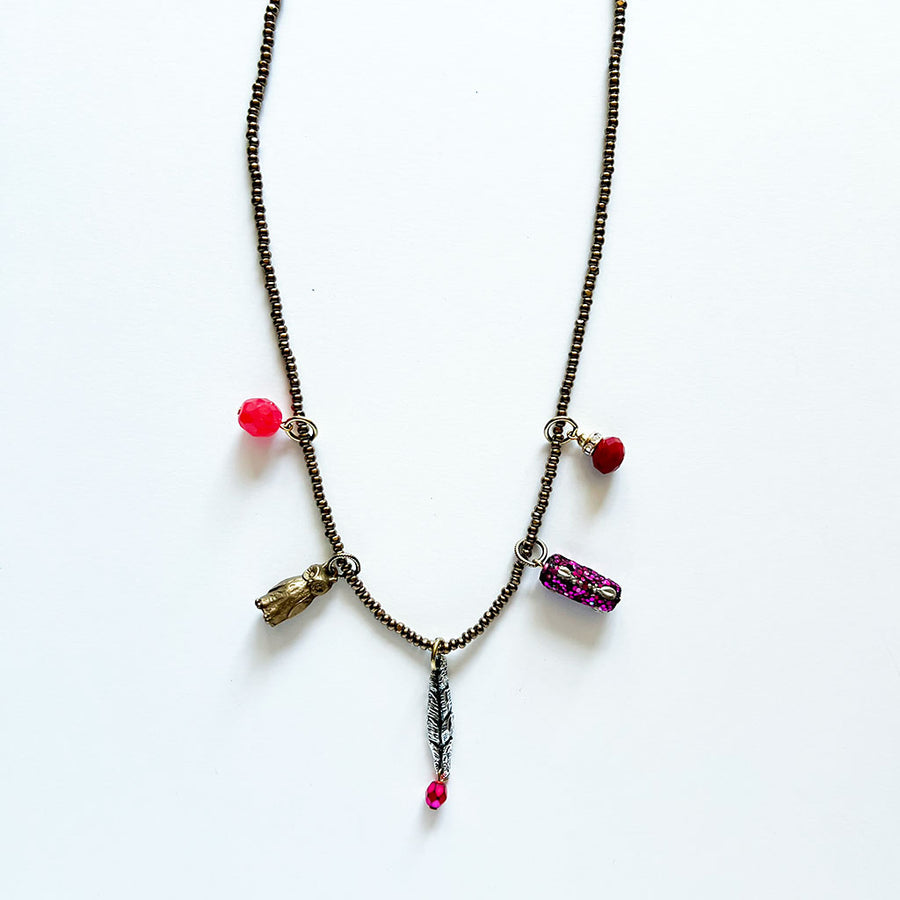 Collage Necklace: Gold (10-4)