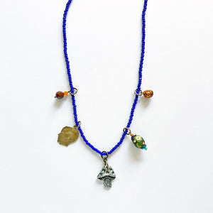 Collage Necklace: Blue (10-8)