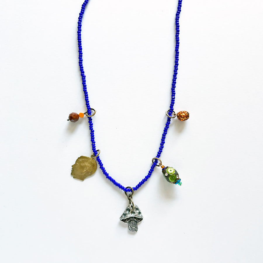 Collage Necklace: Blue (10-8)