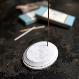Polished Marble Incense Burner: Oval
