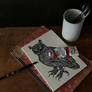 Astier de Villatte x PATCH NYC Owl & Bear Two Sided Notebook