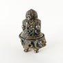 Vintage Foo Dog & Flowers Curiosity Metal Incense Burner Made in Japan
